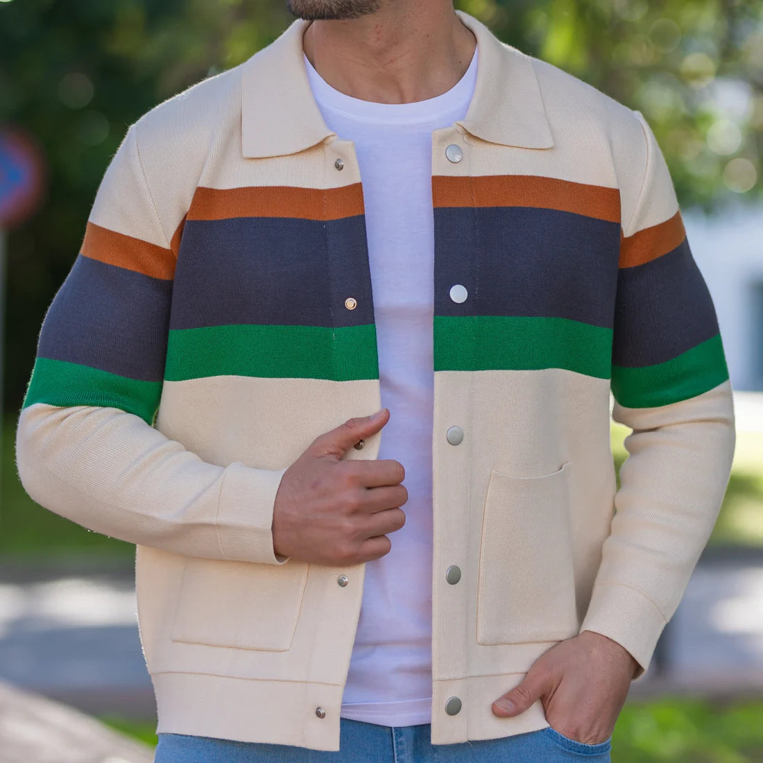 Chestnut Button-Up Knit
